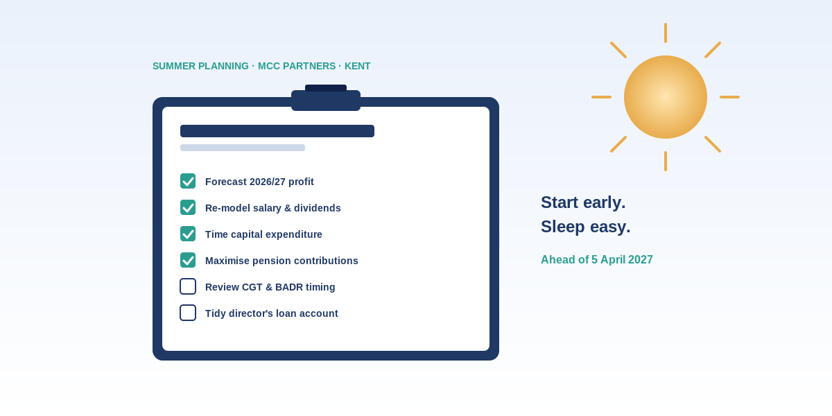Start Early: Your Summer Year-End Tax Planning Checklist for SMEs