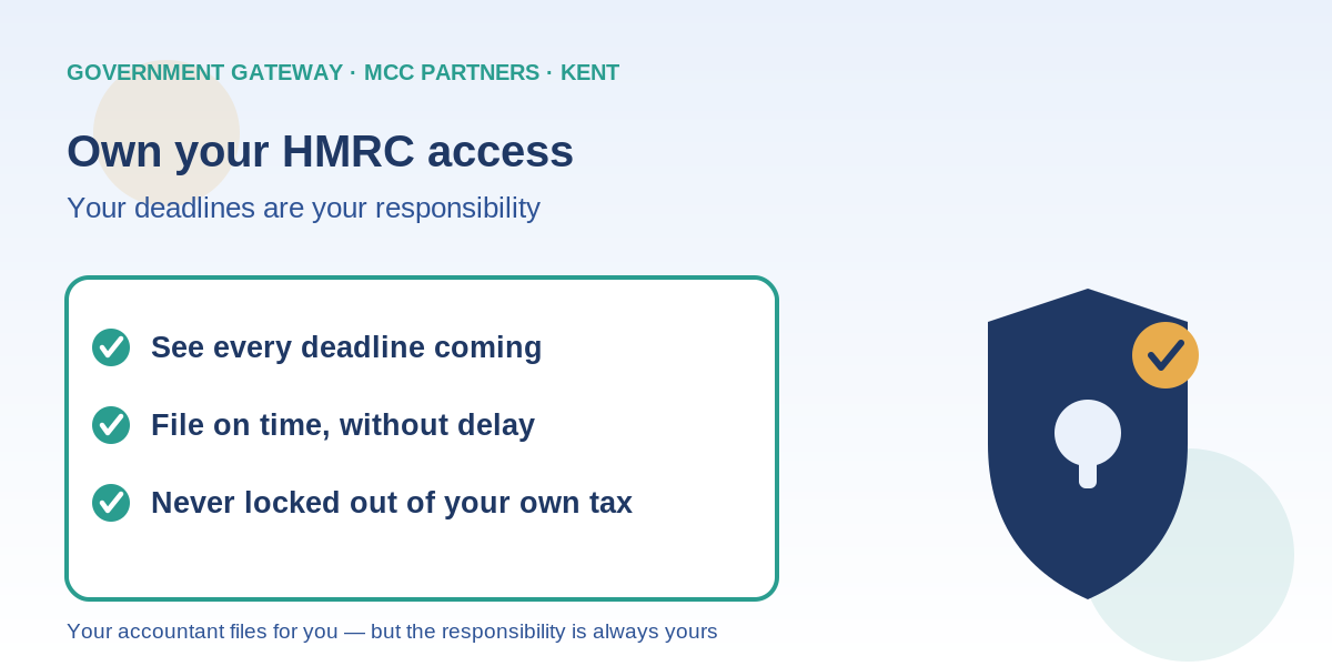 Set Up Your Own Government Gateway: Why Kent Business Owners Shouldn't Rely on Their Accountant Alone