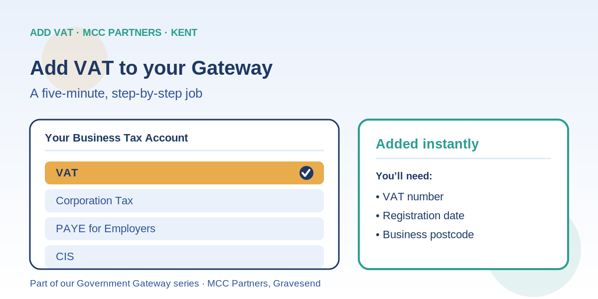 How to Add VAT to Your Government Gateway: A Step-by-Step Guide for Kent Businesses